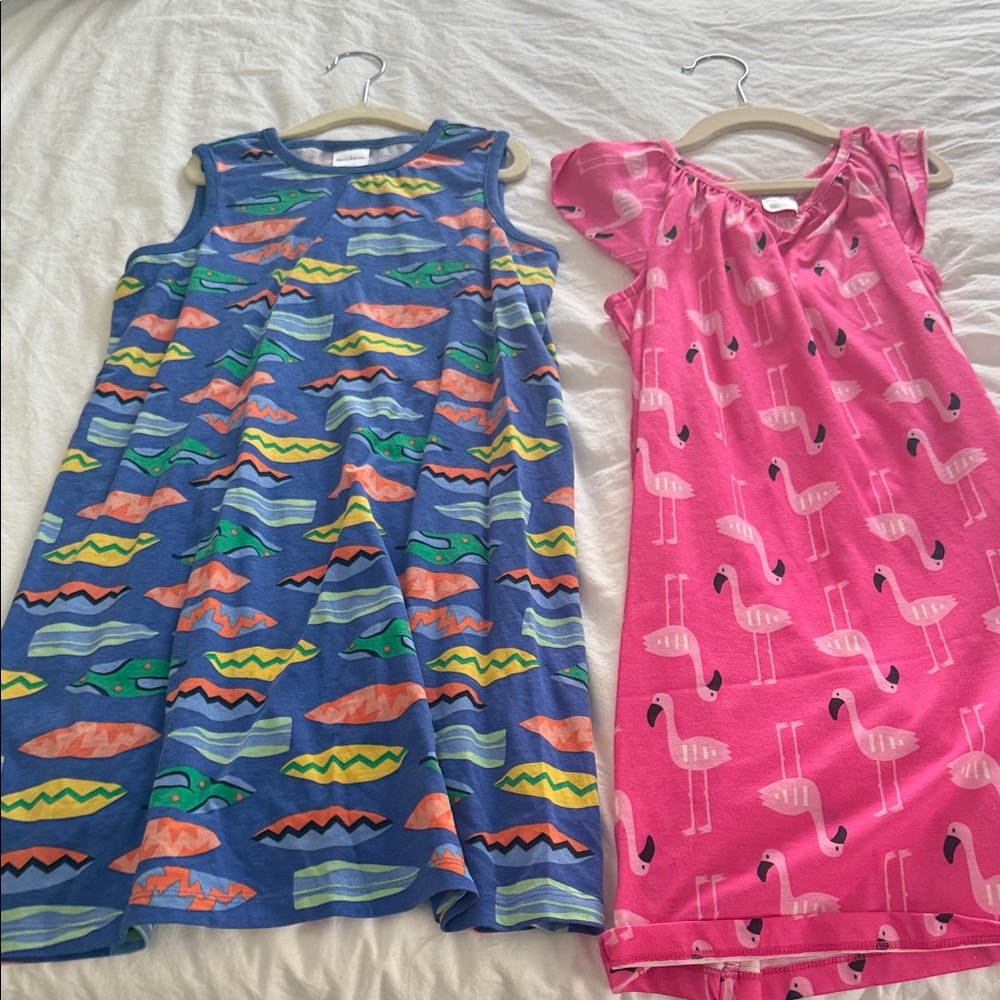 Hanna Andersson Blue and Pink Girls Dress
